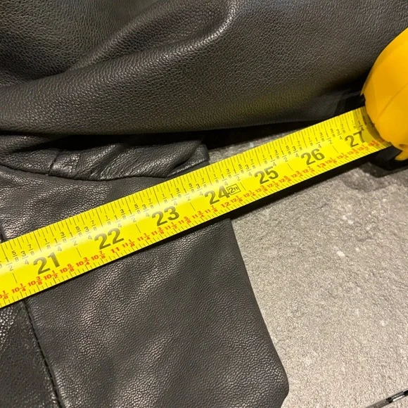 Men's All Saints Black Leather Shirt Jacket XXL - Picture 10 of 10